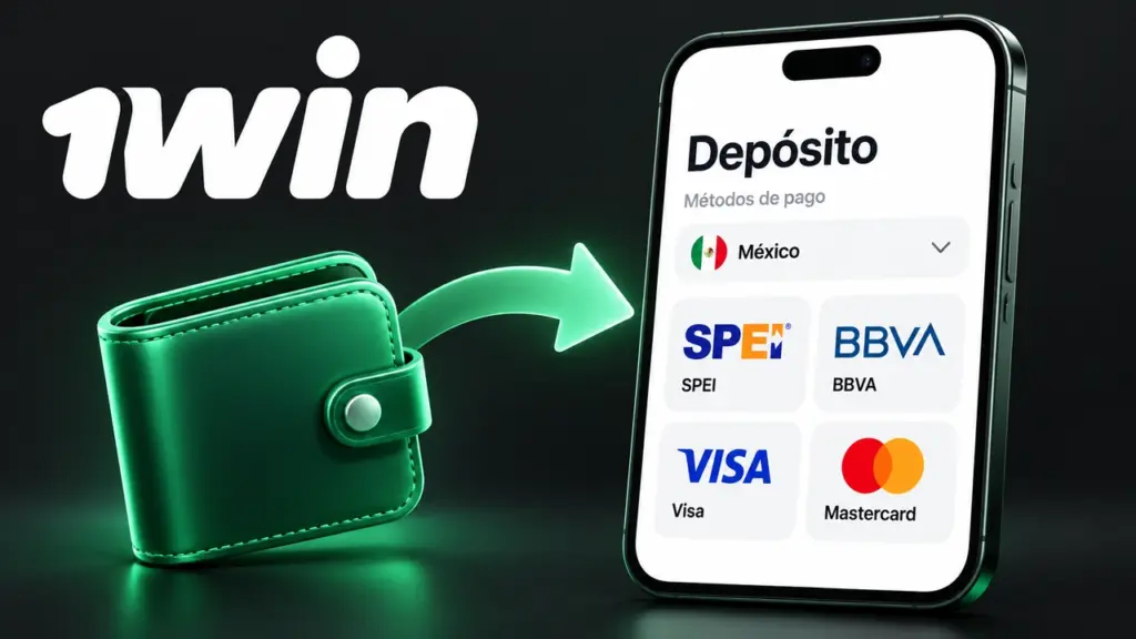 Ilustración de pagos de 1win para México