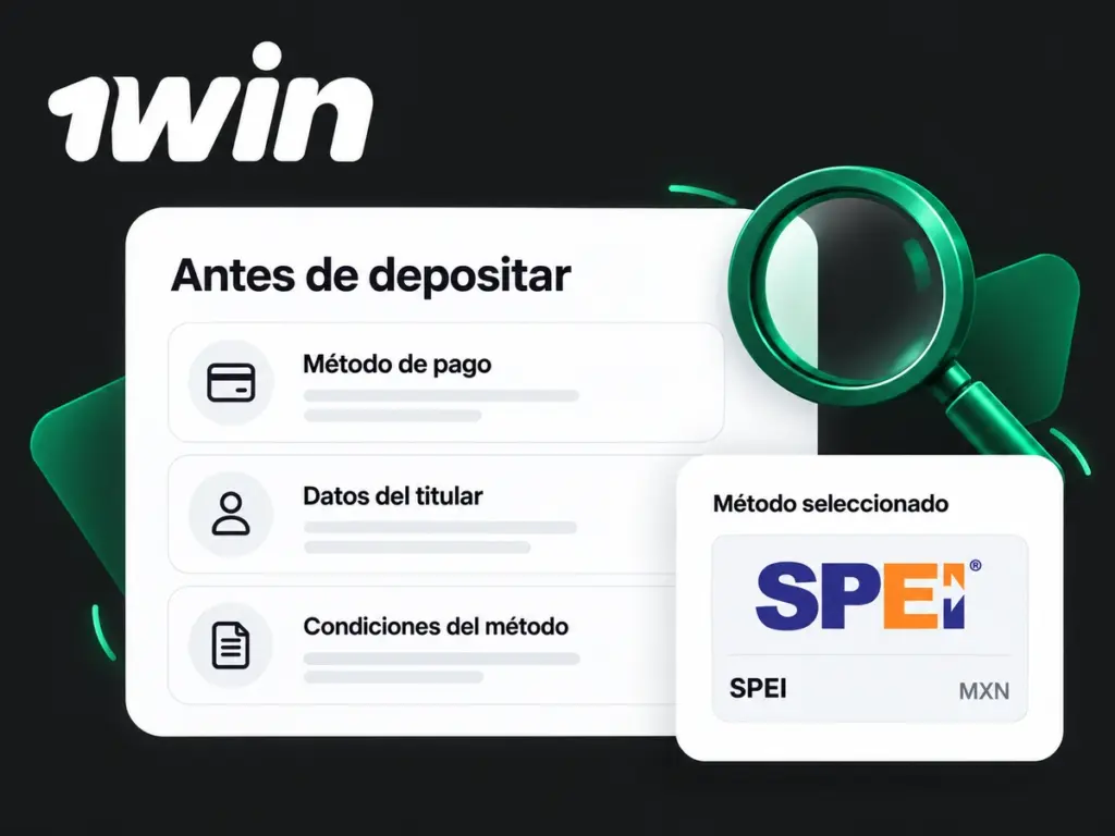 Ilustración de pagos de 1win para México