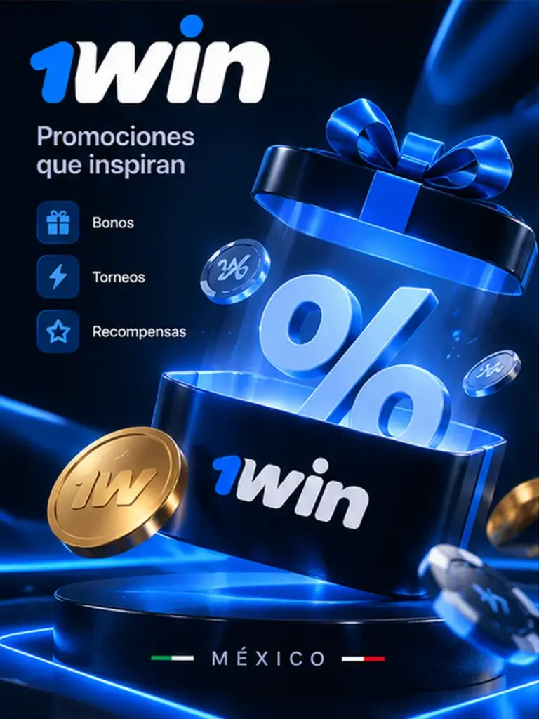 Ilustración de promociones de 1win para México